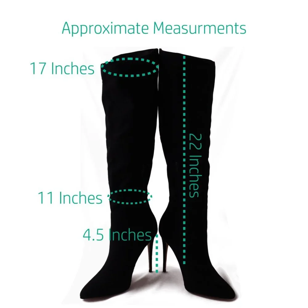 Tall Stiletto Black Boots - Picture 2 of 8
